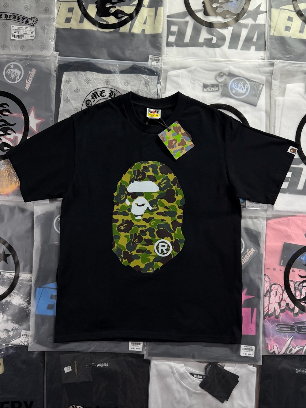 BAPE ABC Camo Big Ape Head T-shirt ‘Black’
